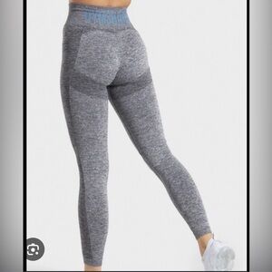 Gymshark High Waisted Flex in Charcoal Marl/Teal